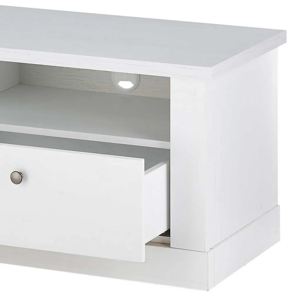 Wohnen Skandi TV Board in weißer Holzoptik Pinie - Liancos