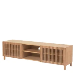 Wohnen Skandinavische Möbel|Sideboards & Kommoden*Skandi TV Lowboard mit Lamellen Klapptüren - Azuro