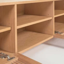 Wohnen Skandinavische Möbel|Sideboards & Kommoden*Skandi TV Lowboard mit Lamellen Klapptüren - Azuro