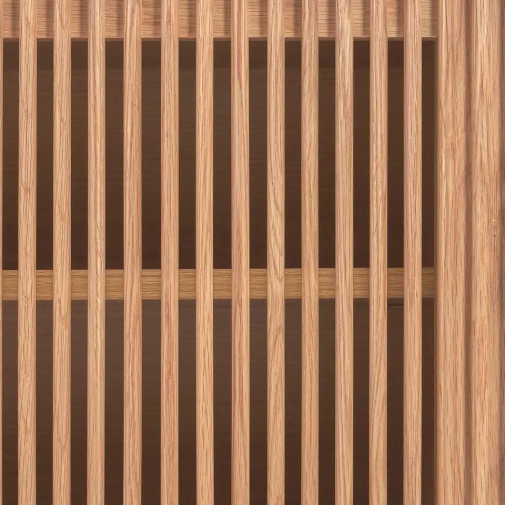 Wohnen Skandinavische Möbel|Sideboards & Kommoden*Skandi TV Lowboard mit Lamellen Klapptüren - Azuro