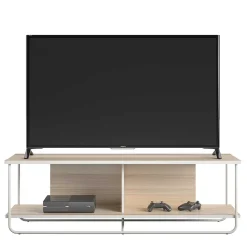 Wohnen Tv & Hifi-Möbel|Tv & Hifi-Möbel*Skandi TV Tisch in Weiß und Natur - Elmavirio