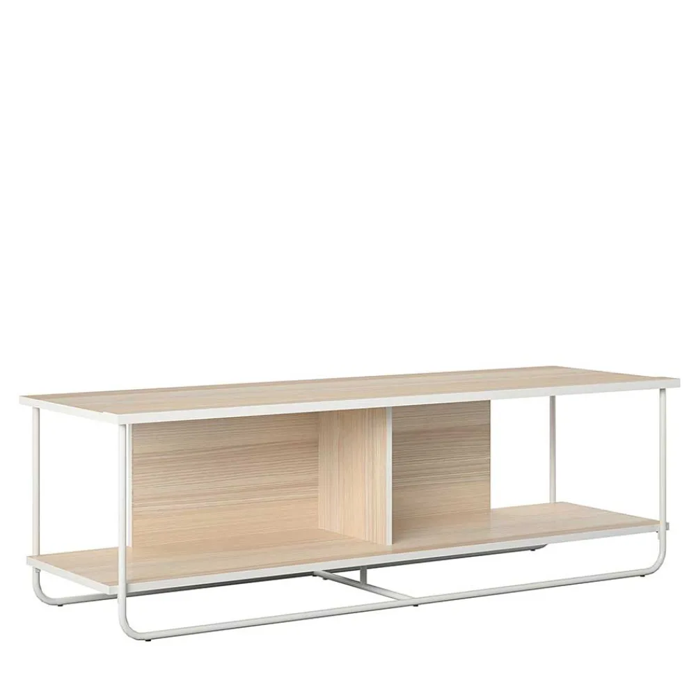 Wohnen Tv & Hifi-Möbel|Tv & Hifi-Möbel*Skandi TV Tisch in Weiß und Natur - Elmavirio