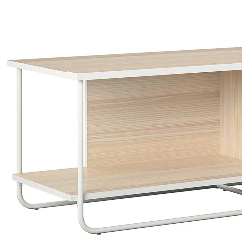 Wohnen Tv & Hifi-Möbel|Tv & Hifi-Möbel*Skandi TV Tisch in Weiß und Natur - Elmavirio