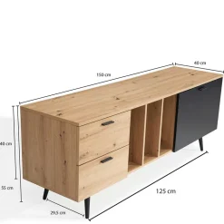 Wohnen Skandi TV-Kommode 150 cm breit - Heraklion