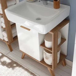 Wohnen Skandinavische Möbel|Waschtisch*Skandi Waschbeckenunterschrank zweifarbig - Timur