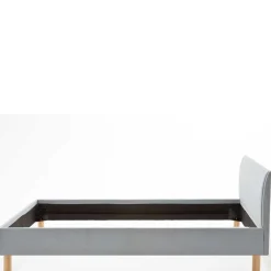 Wohnen Skandinavisches Polsterbett in Hellblau Webstoff - Ortava