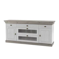 Wohnen Landhausmöbel|Sideboards*Skandinavisches Sideboard Mirandesca in Weiß Grau