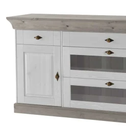 Wohnen Landhausmöbel|Sideboards*Skandinavisches Sideboard Mirandesca in Weiß Grau
