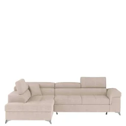 Wohnen Sofaecke mit Schlaffunktion in Beige Webstoff - Rirua