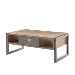 Wohnen Sofatisch Rompira in Eiche dunkel Schiefer Grau