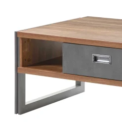 Wohnen Sofatisch Rompira in Eiche dunkel Schiefer Grau