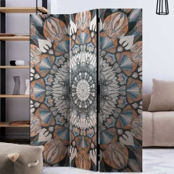 Wohnen Spanische Trennwand mit Mandala Motiv bedruckt - Waykiko