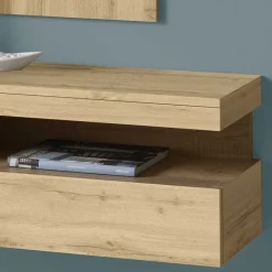 Wohnen Garderoben|Garderoben*Spiegel & Hängekonsole in Wildeiche - Loriot (zweiteilig)