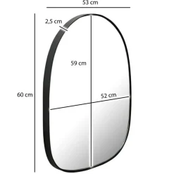 Wohnen Schwarze Möbel|Glasmöbel*Spiegel in organischer Form - Vuturava