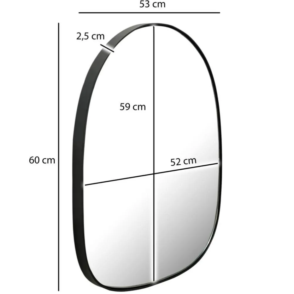 Wohnen Schwarze Möbel|Glasmöbel*Spiegel in organischer Form - Vuturava