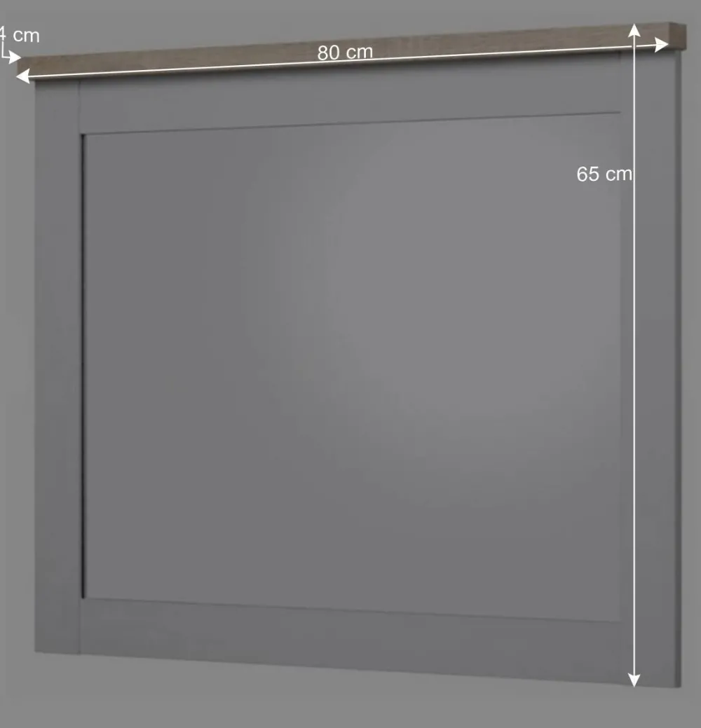 Wohnen Spiegel|Flurspiegel*Spiegel in Weiß & Sonoma-Eiche Dekor - Nudion