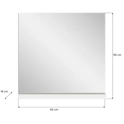 Wohnen Spiegel|Flurspiegel*Spiegel mit Ablage in Dunkelgrau - Suad