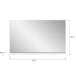 Wohnen Spiegel|Flurspiegel*Spiegel mit Ablage in Dunkelgrau - Suad