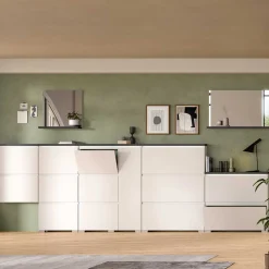 Wohnen Spiegel|Flurspiegel*Spiegel mit Ablage in Dunkelgrau - Suad