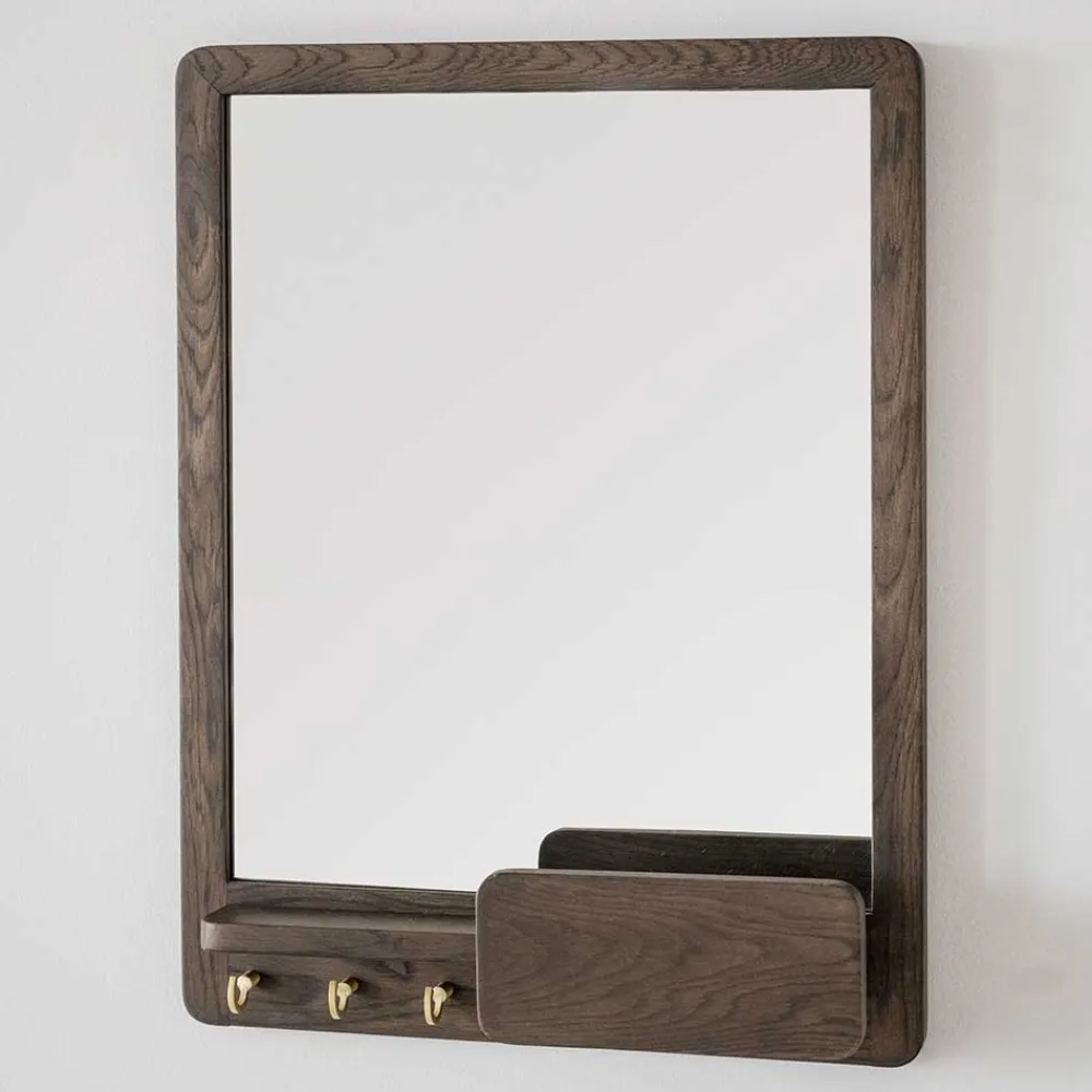 Wohnen Spiegel mit Briefablage & Schlüsselhaken - Cora