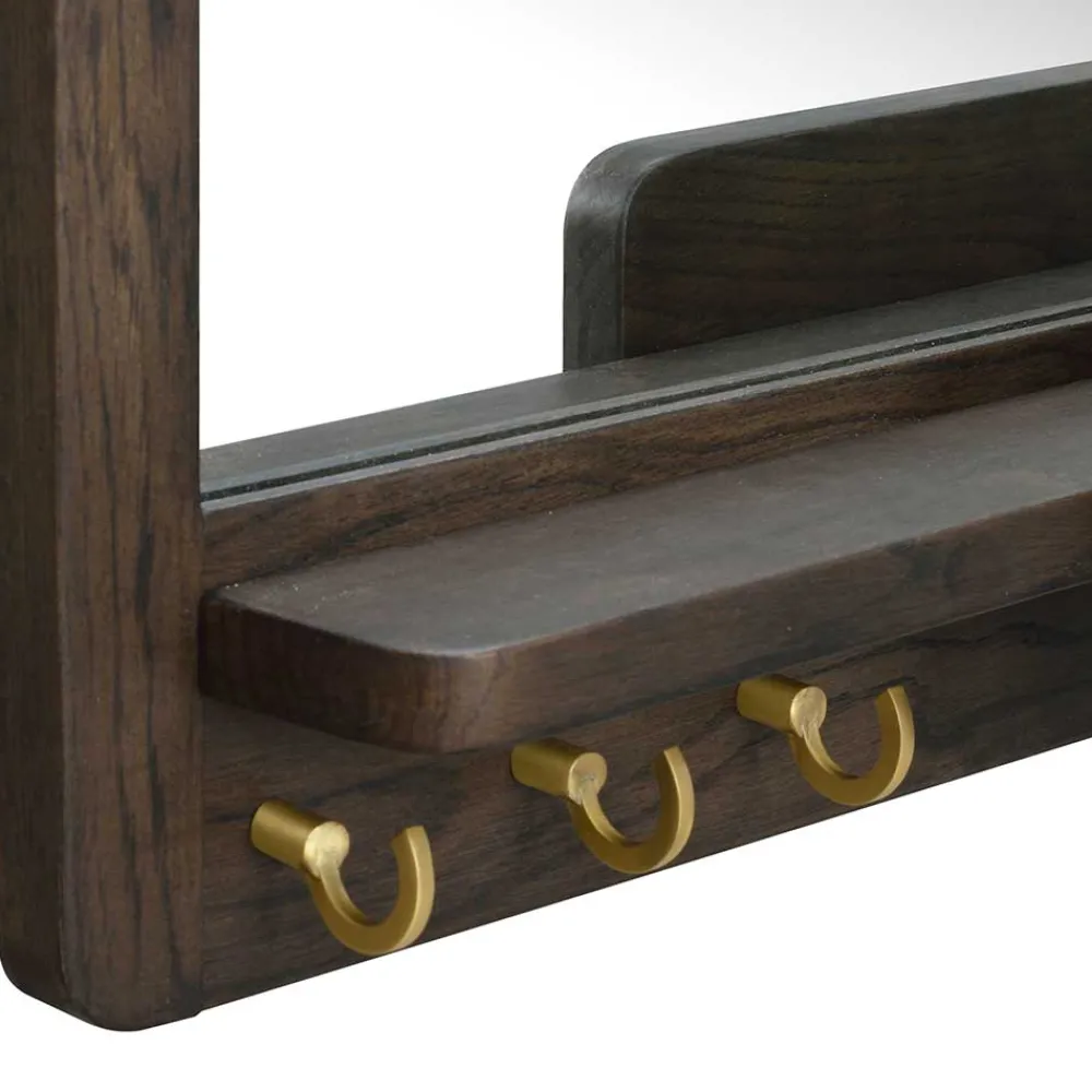 Wohnen Spiegel mit Briefablage & Schlüsselhaken - Cora