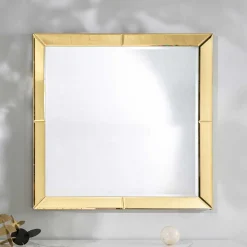 Wohnen Spiegel|Flurspiegel*Spiegel mit Glasrahmen in Gold - Sognory