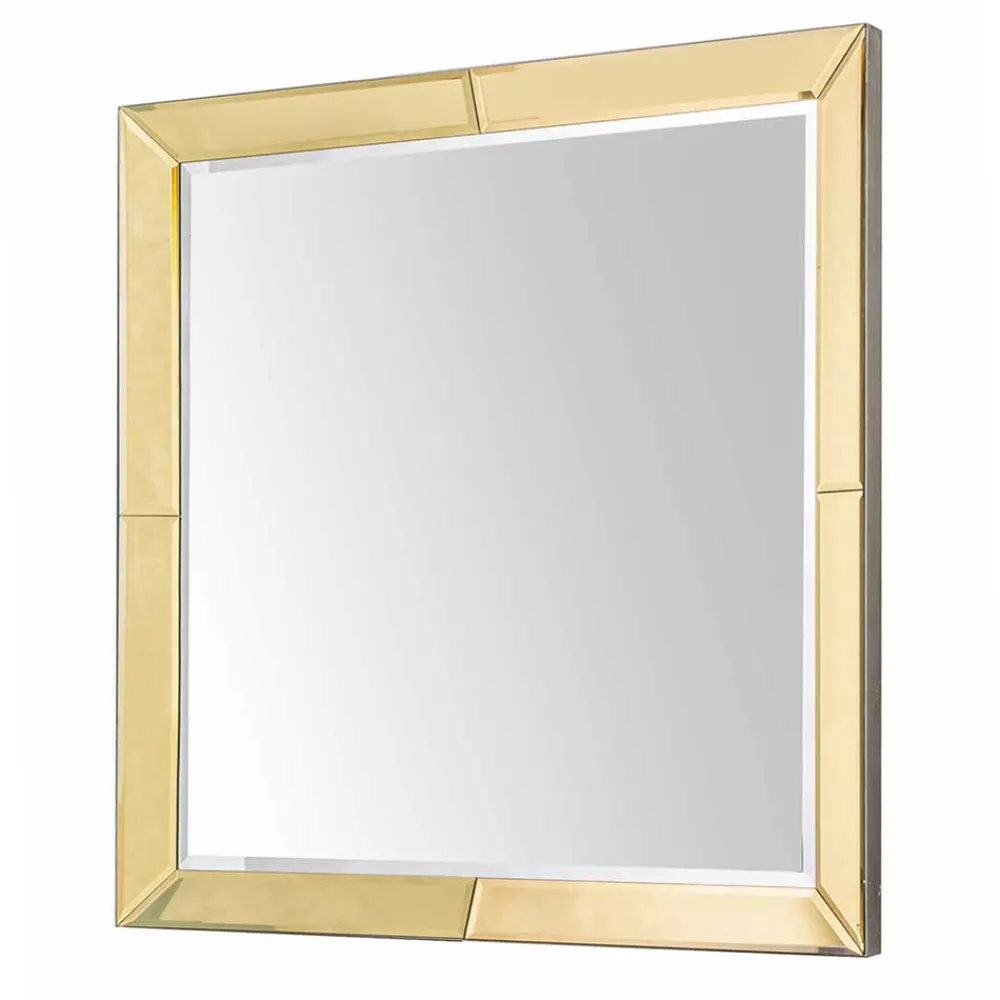 Wohnen Spiegel|Flurspiegel*Spiegel mit Glasrahmen in Gold - Sognory