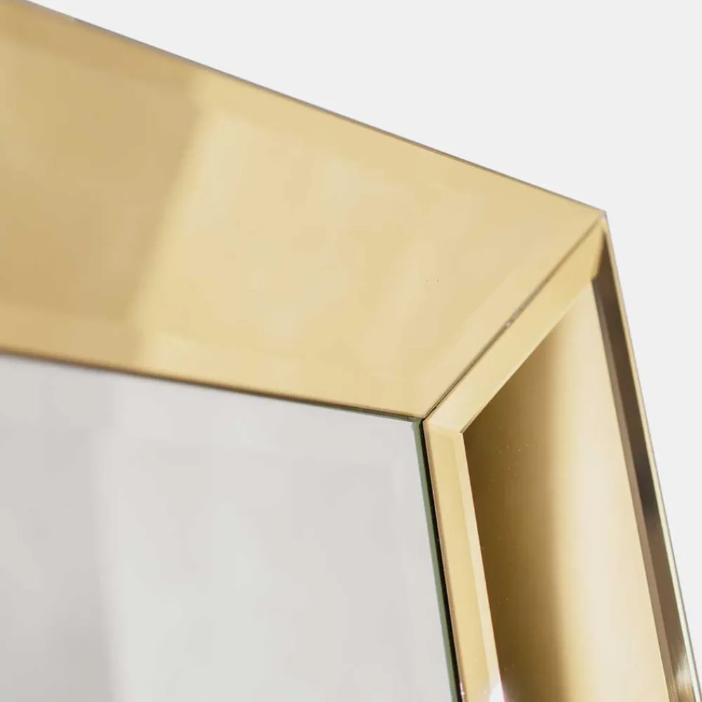 Wohnen Spiegel|Flurspiegel*Spiegel mit Glasrahmen in Gold - Sognory