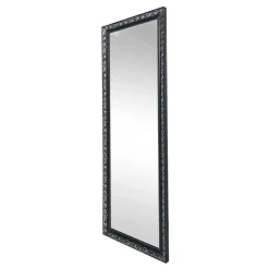 Wohnen Spiegel mit Holzrahmen in Schwarz Silber - Aphrano