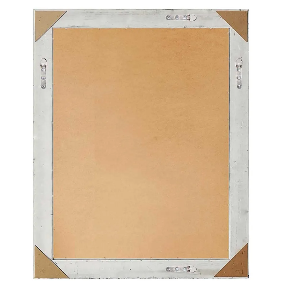 Wohnen Spiegel mit Holzrahmen in Schwarz Silber - Aphrano