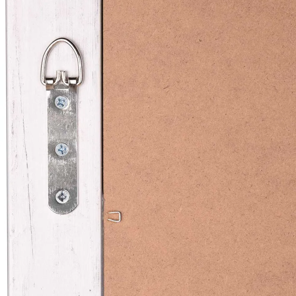 Wohnen Spiegel mit Holzrahmen in Schwarz Silber - Aphrano