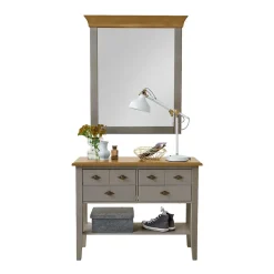 Wohnen Garderoben|Garderoben*Spiegel mit Kommode Cempino in Grau (zweiteilig)