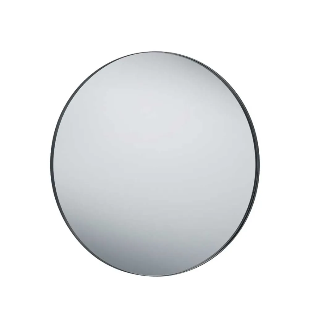 Wohnen Spiegel|Flurspiegel*Spiegel mit Metallrahmen in Schwarz - 80x80x2 - Vromantico