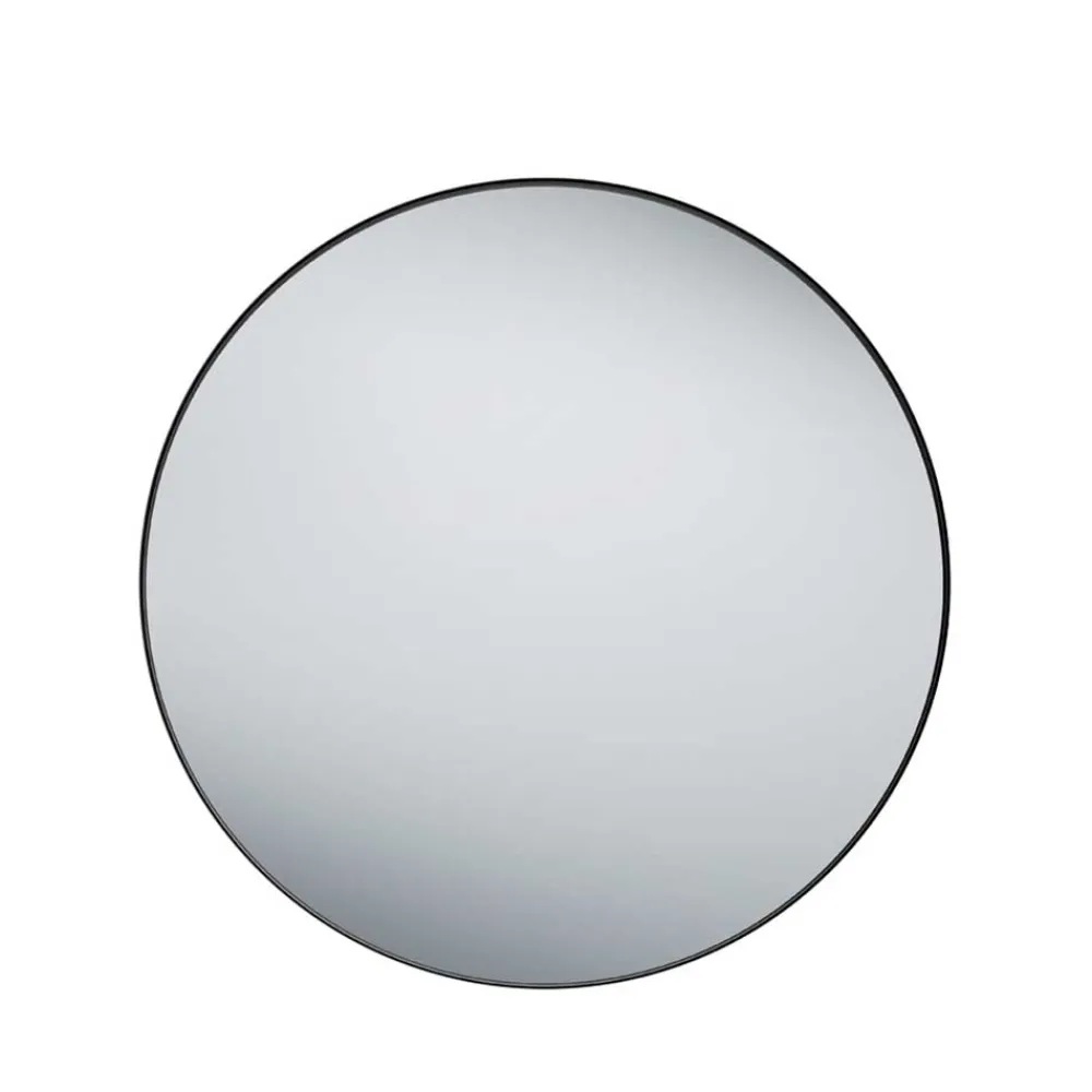 Wohnen Spiegel|Flurspiegel*Spiegel mit Metallrahmen in Schwarz - 80x80x2 - Vromantico