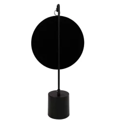 Wohnen Spiegel mit Ständer in Silber und Schwarz - Fraduno