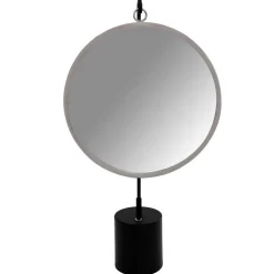 Wohnen Spiegel mit Ständer in Silber und Schwarz - Fraduno