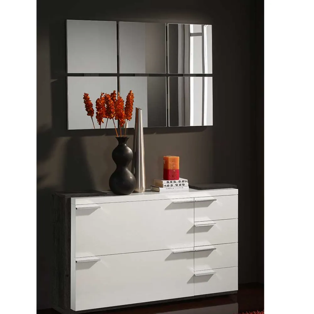 Wohnen Garderoben|Garderoben*Spiegel Set & Schuhschrank - Alexandra (zweiteilig)