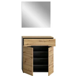 Wohnen Spiegel und Schuhkommode Set - Norja (zweiteilig)