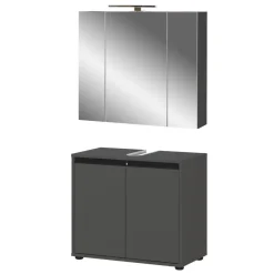 Wohnen Spiegelschrank & Unterbeckenschrank Set - Rufu (zweiteilig)
