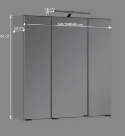 Wohnen Spiegelschrank Sagunis mit 3D Effekt