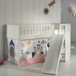 Kinder Wohnen Spielbett mit schräger Rutsche Prinzessin - Novelya