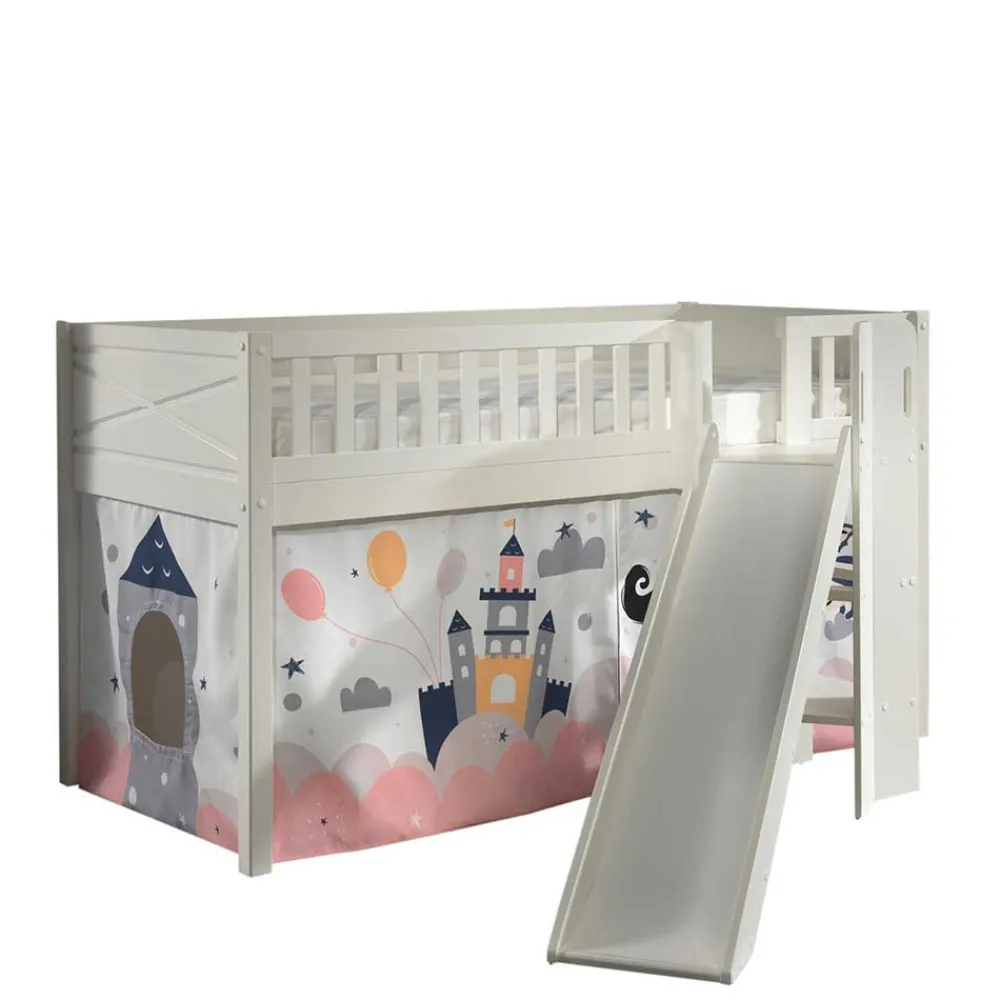Kinder Wohnen Spielbett mit schräger Rutsche Prinzessin - Novelya