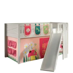 Kinder Wohnen Spielbett mit schräger Rutsche Frühlingsmotive - Annimo