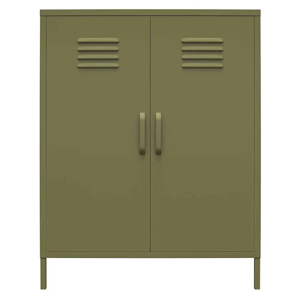 Wohnen Spind Design Highboard in Oliv Grün - Austral