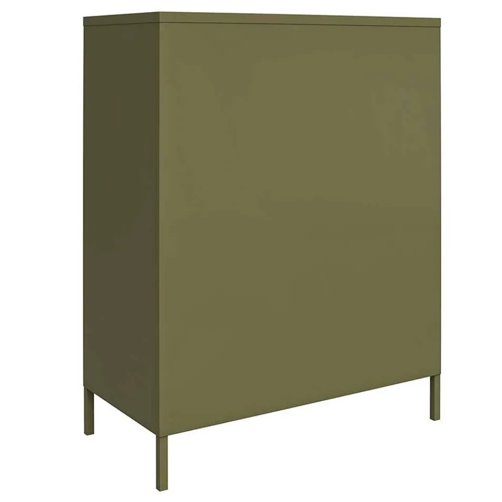 Wohnen Spind Design Highboard in Oliv Grün - Austral