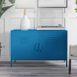 Wohnen Spind Design Kommode in Blau - Datinel