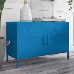 Wohnen Spind Design Kommode in Blau - Datinel