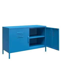 Wohnen Spind Design Kommode in Blau - Datinel
