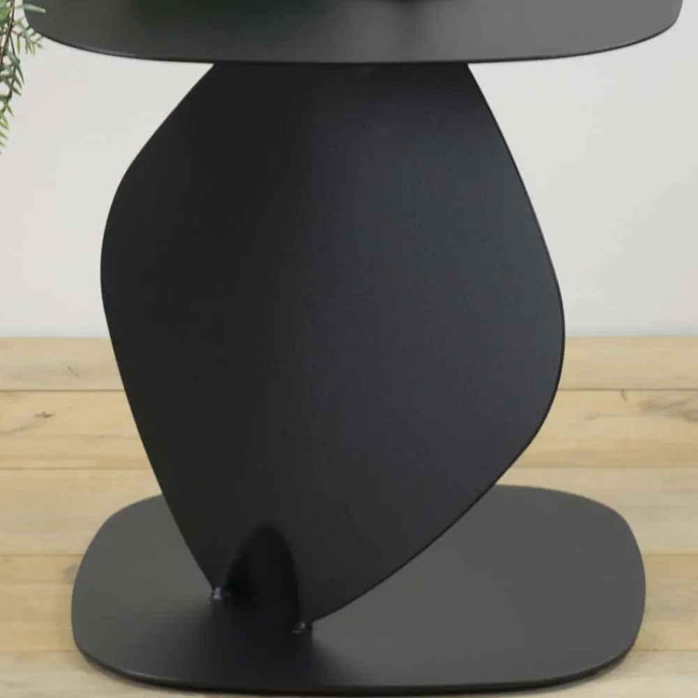 Wohnen Designermöbel*Stahl Beistelltisch in Schwarz pulverbeschichtet - Acapella