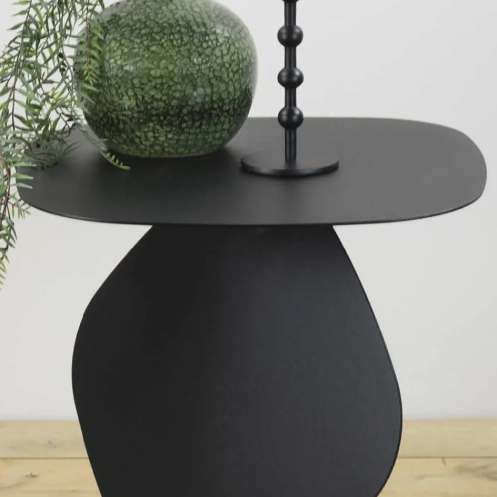Wohnen Designermöbel*Stahl Beistelltisch in Schwarz pulverbeschichtet - Acapella
